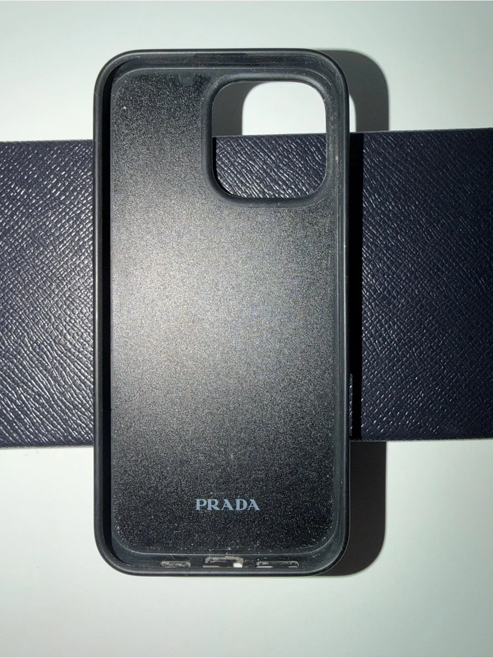 Prada Black Leather iPhone Case